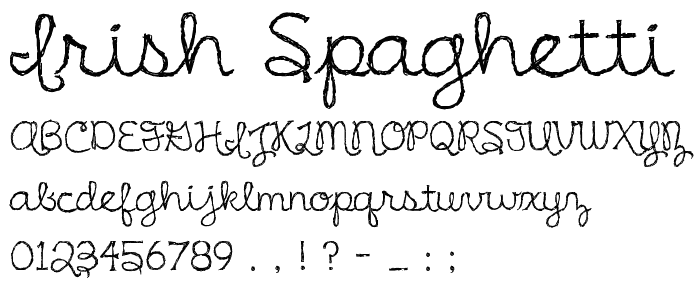 Irish Spaghetti font